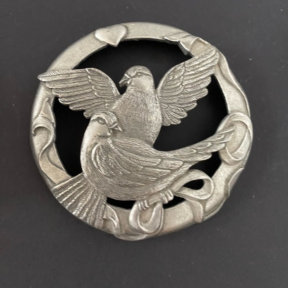 Pewter Lid Glass Trinket Potpourri Jewelry Dish Bowl (2 Lids) - Picture 7 of 7